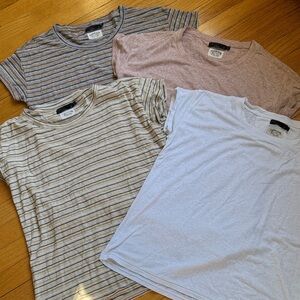 Prana Women's Striped and Solid Tshirts - Multicolor Lot of 4